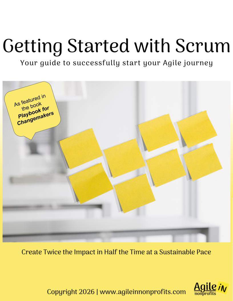 Agile in Nonprofits - Getting Started with Scrum Checklist - Cover
