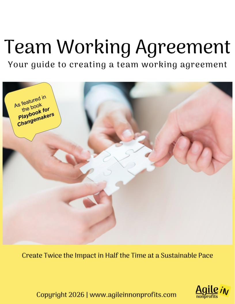 Team Working Agreement - Cover